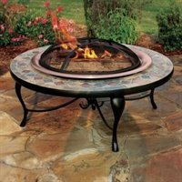 Asia Direct AD658 Slate Mosaic Fire Pit Table